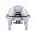 Silver Round Chafing Dish - With Window