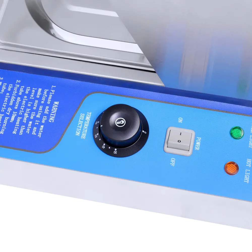 5 Divison Electric Bain Marie With Glass / Sneeze Guard (Table Top) - Image 3