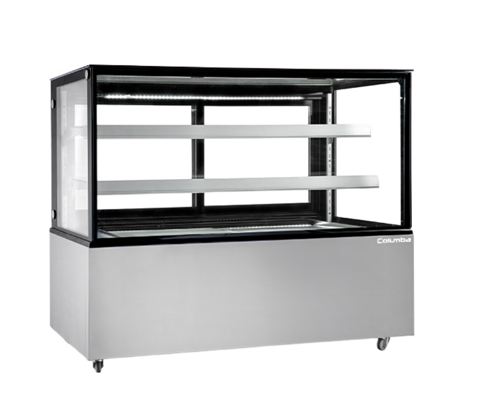 Flat Glass Display Fridge 1200mm - Floor Standing