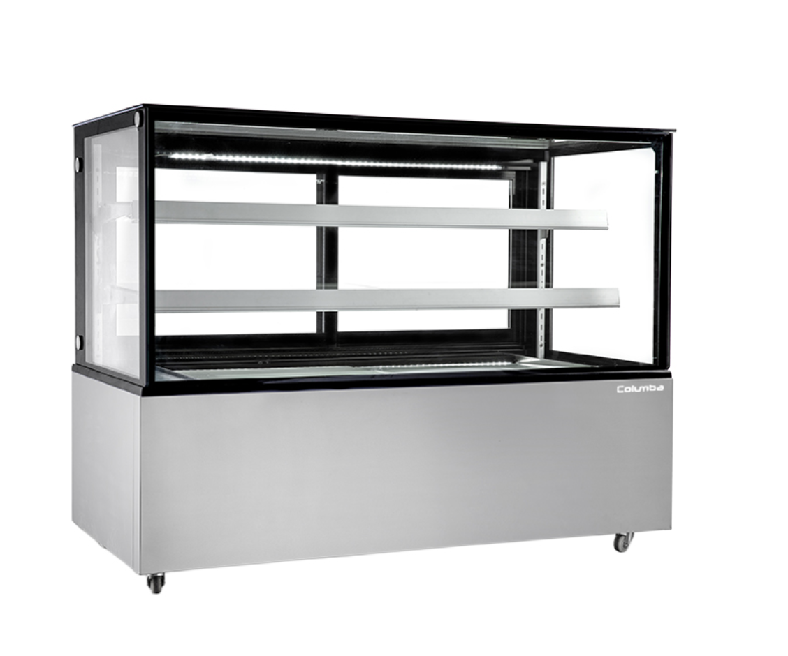 Flat Glass Display Fridge 1500mm - Floor Standing