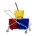 Plastic Double Mop Bucket & Wringer - 2 x 25lt - Metal Frame