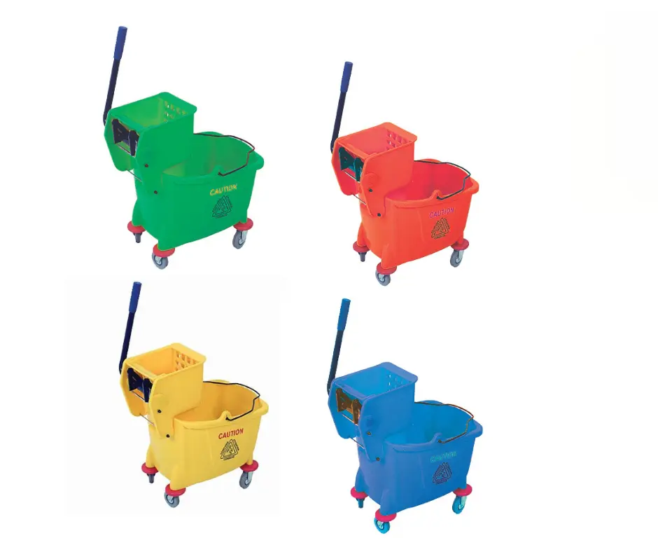 Plastic Mop Bucket & Wringer - 36Lt - VARIABLE COLOURS