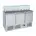 Polarcab Pizza Top Saladette 3 Door Fridge With Sneezeguard Glass