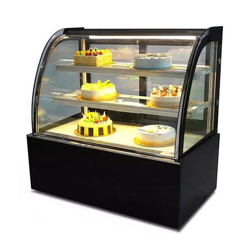 Countertop Cake Display Fridge Curved 900mm - Boss Catering Equipment