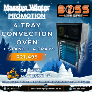 4 Tray Convection Oven (With Steamer) + STAND + 4 X TRAYS *WINTER SPECIAL*