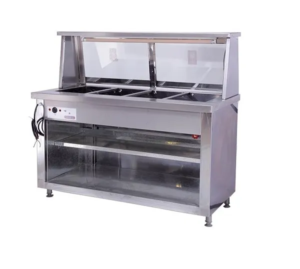 4 Division Bain Marie With Glass (Floor Standing)