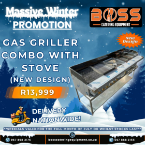 6 Burner Griller + Fryer + Stove Combo - Gas (New Design) *WINTER SPECIAL*
