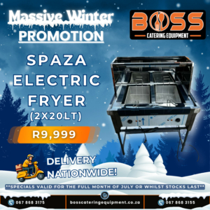 Spaza Electric Fryer (2x20lt) - Floor Model *WINTER SPECIAL*