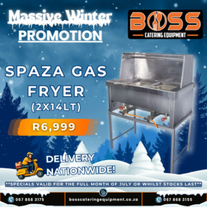 Spaza Gas Fryer (2x14lt) With Baskets *WINTER SPECIAL*