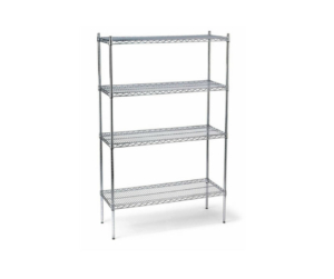 4-Tier Chrome Shelving - 1500mm x 450mm x 1800mm