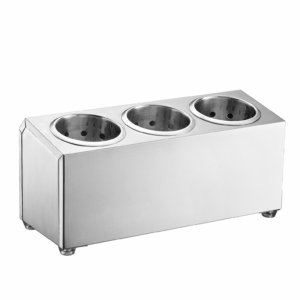 3 Division Cutlery Holder - Stainless Steel