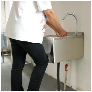 Knee Operated Hand Wash Basin - 304 S/Steel - Image 3