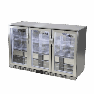 Back Bar Cooler - 3-Door Hinged (Stainless Steel) - Image 3