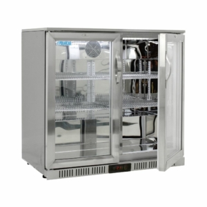 Back Bar Cooler - 2-Door Hinged (Stainless Steel) - Image 3