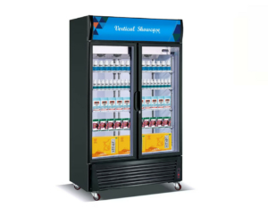 Double Door Display Fridge - Hinged Doors (LG380DBH)
